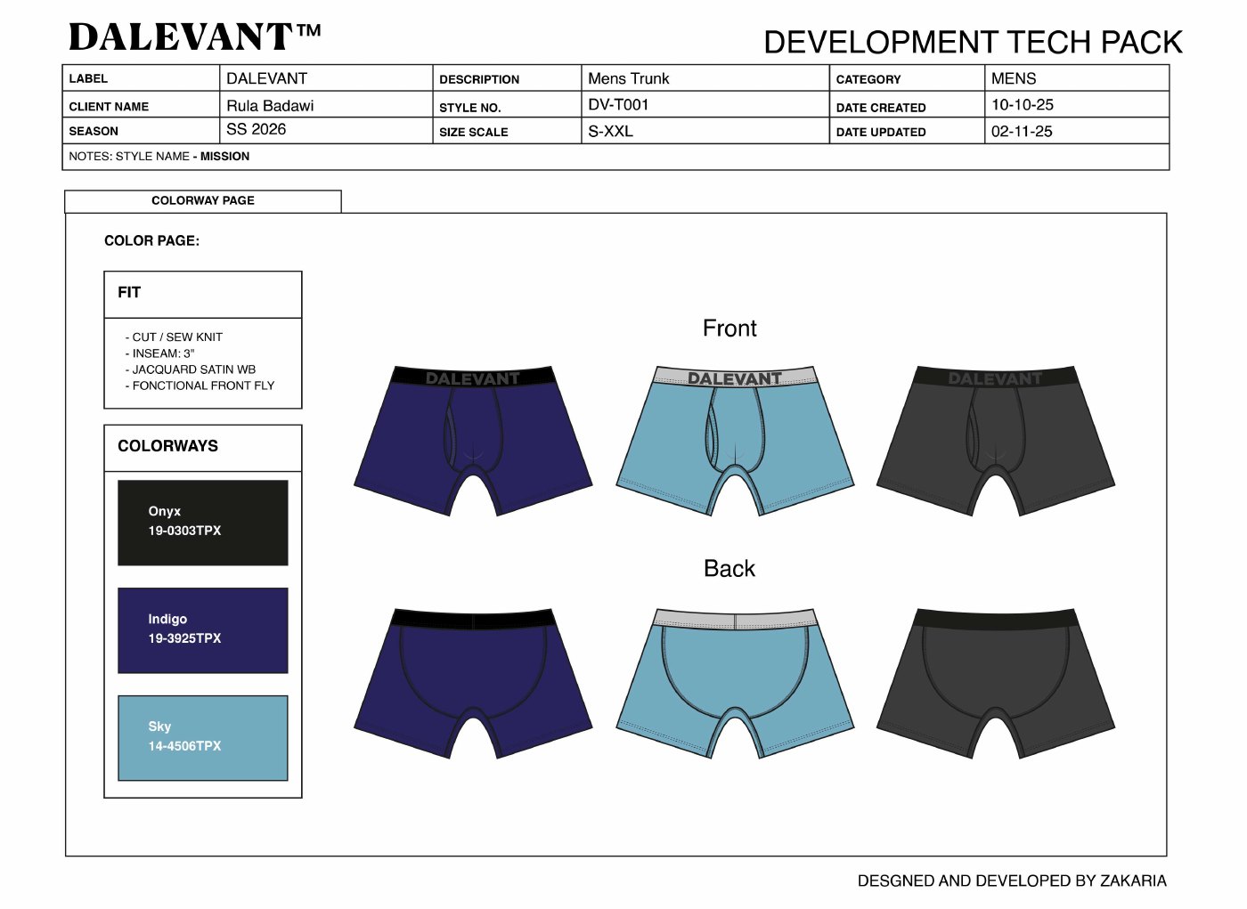 Dalevant men's trunk underwear tech pack preview