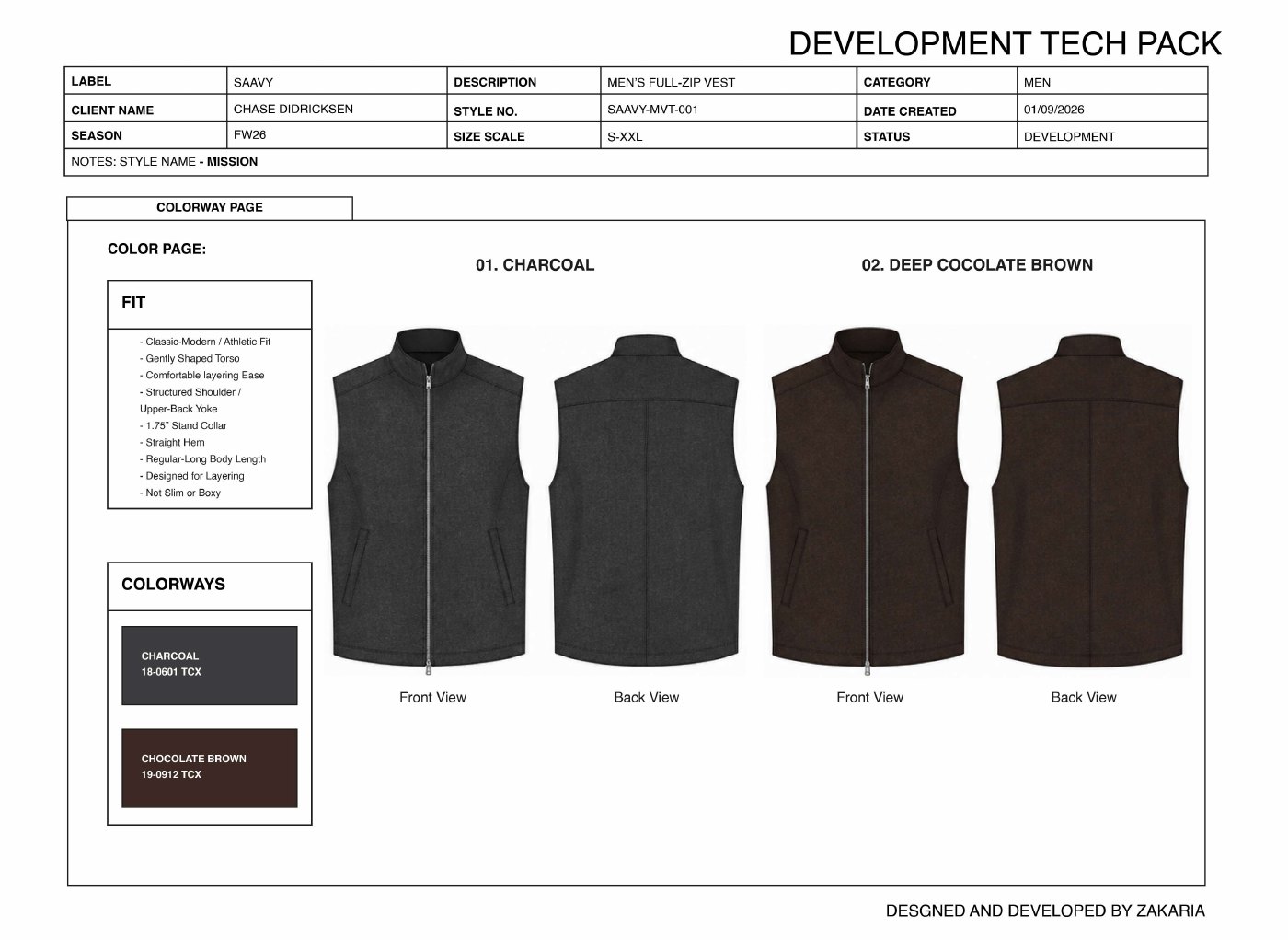 SAAVY men's full-zip vest tech pack preview